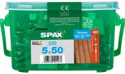 Vis terrasse tête cylindrique torx Spax 5x50mm - 230 pièces^Spax France Sale
