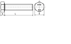 Vis tête hexagonale entièrement filetée 12 x 60 mm classe 8.8 zinguée - boîte de 50 - VHT881206002B-Lennie New