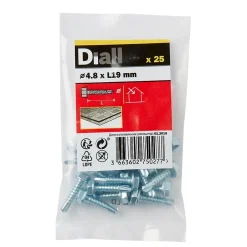 Vis zinguée autoperceuses à tête hexagonale, 4,8x19 mm - 25 pièces-Diall Online