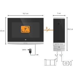 Visiophone connecté Connect 2 avec moniteur tactile 7''^Extel