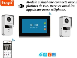 Visiophone connecté wifi double platine de rue pour maison à 2 entrées^Automatisme Passion Outlet