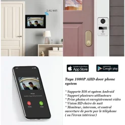 Visiophone connecté wifi pour maison à étages avec 3 écrans^Automatisme Passion Online