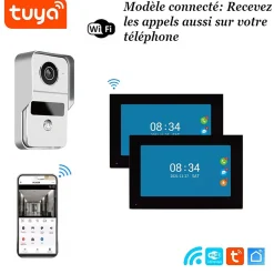 Visiophone connecté wifi pour maison à étages avec 2 écrans-Automatisme Passion Clearance