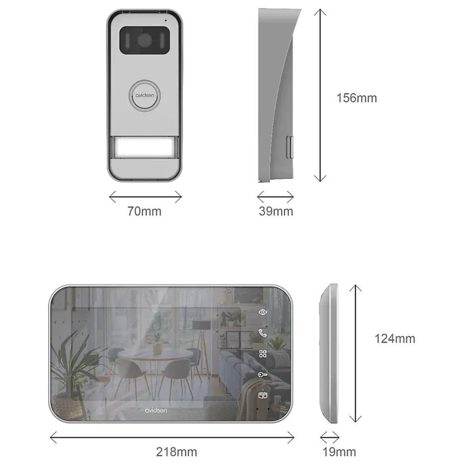 Visiophone couleur filaire effet miroir Maya^Avidsen Discount