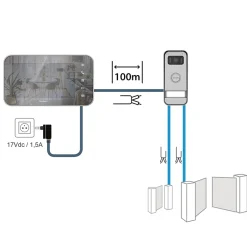 Visiophone couleur filaire effet miroir Maya^Avidsen Discount