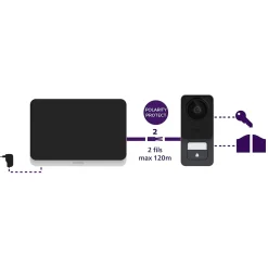 Visiophone filaire 7" tactile et ultra plat - WelcomeEye Lite 2 - - 531047-Philips Sale