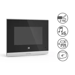 Visiophone filaire écran 4'' et touches tactiles platine de rue 70 mm - Compact - - 720315^Extel Hot