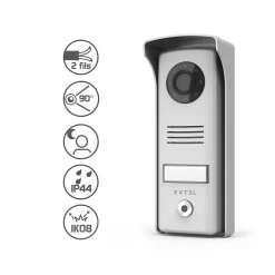 Visiophone filaire écran 4'' et touches tactiles platine de rue 70 mm - Compact - - 720315^Extel Hot