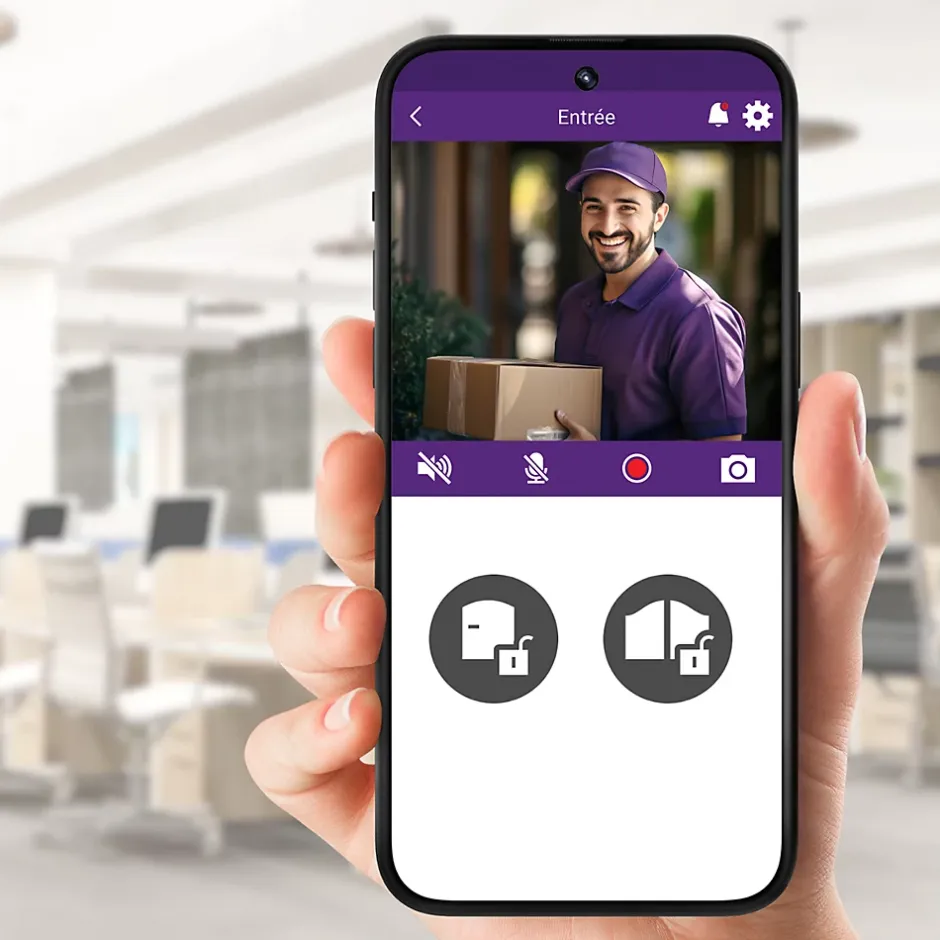 Visiophone filaire et connecté 3K WelcomeEye Connect 3 avec écran supplémentaire et transformateur-Philips Hot