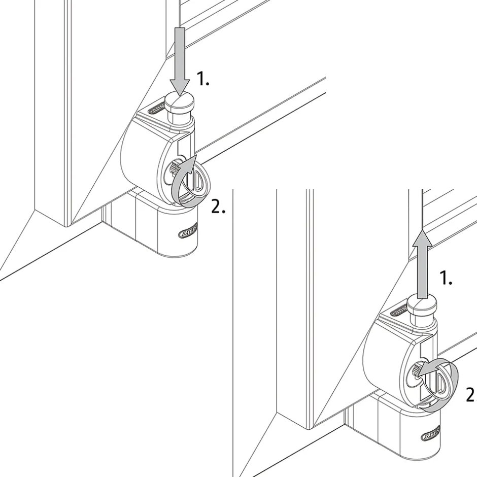 Vérrou de fenêtre coulissante blanc^Abus Online