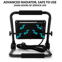 WAINGRO 50W : Projecteur de travail LED SMD 50W avec support de terre et câble 3m-Velamp Hot