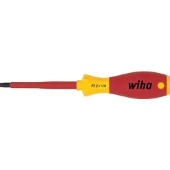 Wiha 324 00879 Tournevis isolé Pozidriv PZ 2, lame 100 mm, poignée ergonomique SoftFinish-4M New