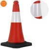 10x Cône de signalisation routière rouge/blanc PVC 51 cm bandes réfléchissantes-ECD Germany Sale