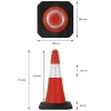 6x Cône de signalisation routière rouge/blanc en PVC 51cm bandes réfléchissantes-ECD Germany New