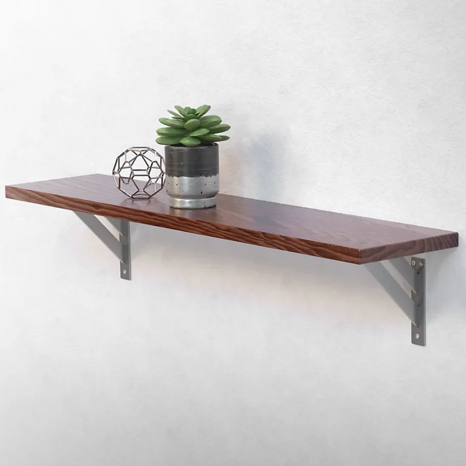 2x Equerres Etagere mural support d'angle en aluminium argent^Ml-Design Discount