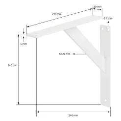 4x Support Etagere murale fixation flottante aluminium blanc^Ml-Design Discount