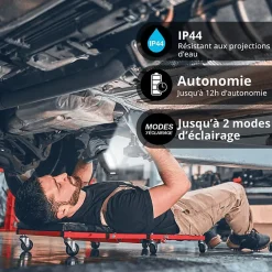 - Baladeuse + Lampe Torche LED Sans Fil, Rechargeable USB, 450 Lumens - BL450RL^Xanlite Sale