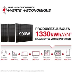 - Panneau solaire Kit Advanced 500W, IP67, Onduleur WIFI, Câble 3m - ENKADVANC500W^Xanlite Best