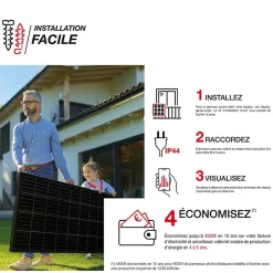 - Panneau solaire Kit Advanced 500W, IP67, Onduleur WIFI, Câble 3m - ENKADVANC500W^Xanlite Best