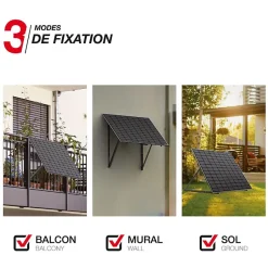 - Panneau solaire Kit Advanced 500W, IP67, Onduleur WIFI, Câble 3m - ENKADVANC500W^Xanlite Best