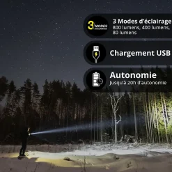 - Torche LED à piles, 800 lumens - TO800IP68^Xanlite Discount