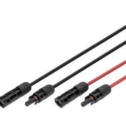 2x10m Allonge câble solaire 4mm² - MC4 - (Noir - Rouge)-Uniteck Discount