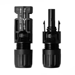 2x1m Allonge câble solaire 4mm² - MC4 - (Noir - Noir)-Staubli Best